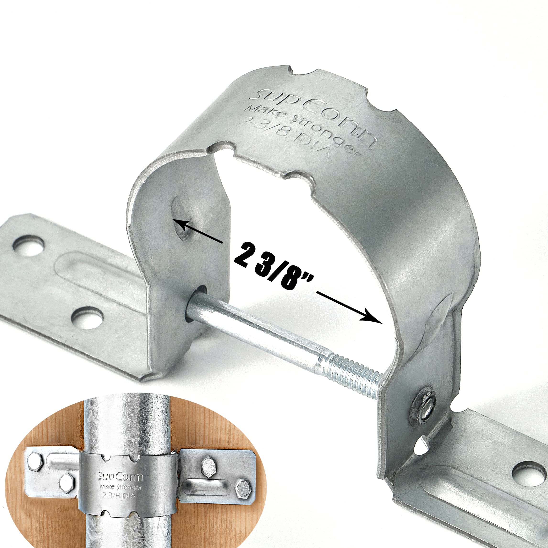Is 2 3/8 galvanized pipe strong enough? Yes, it's super tough for many outdoor jobs.